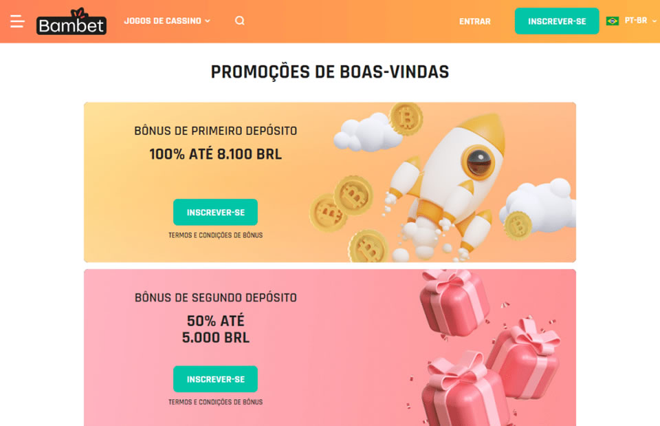 Os jogadores que acabaram de se registrar no bodog aposta cassino receberão um bônus de 120% + 250 rodadas grátis se fizerem seu primeiro depósito dentro de uma hora, caso contrário, apenas um bônus de 100% e 250 rodadas grátis adicionais se o valor do depósito for igual ou Maior que 100 reais. Outros bônus estão disponíveis em depósitos subsequentes, consulte a página bodog aposta Promoções do Cassino.